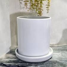 Ceramic Planter, 9 inch – White